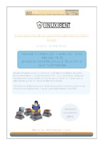 Locandina serata installazione Linux